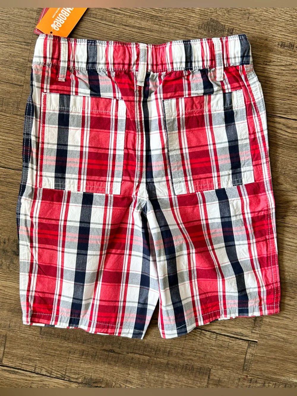 Gymboree |Red Navy White Plaid Shorts Set sz 6